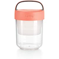 Lékué - Recipiente hermético para transportar alimentos- Coral- 400 ml